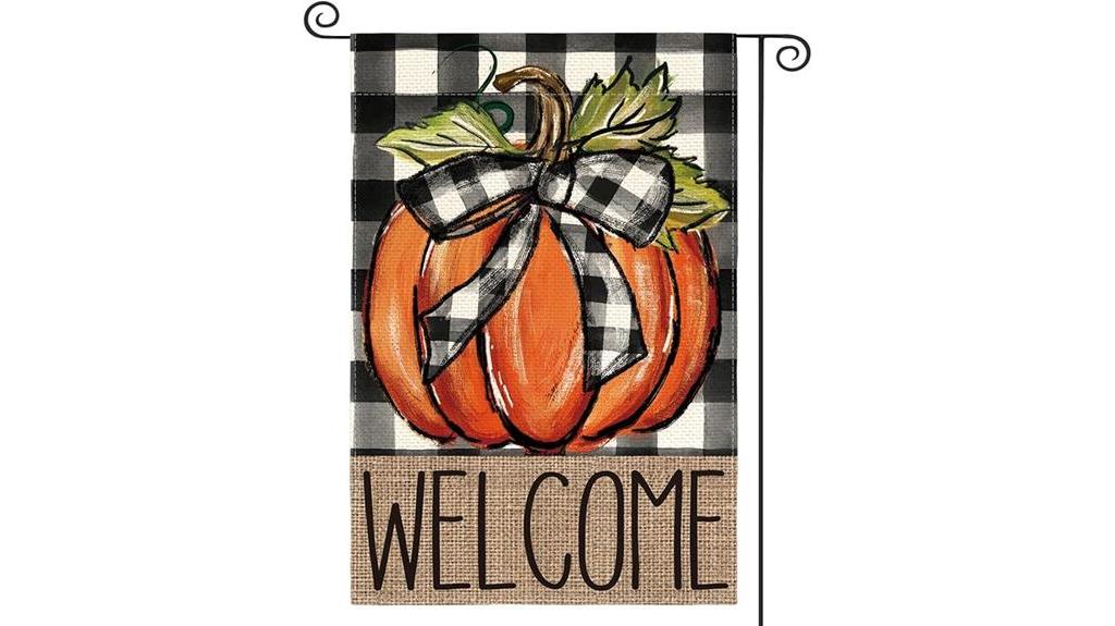 fall pumpkin welcome flag