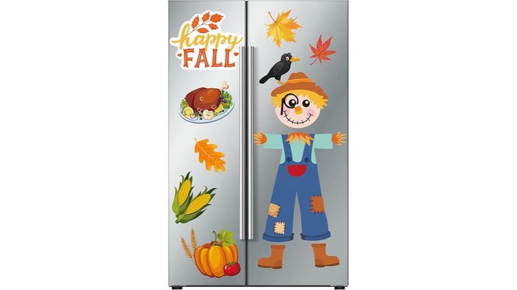 fall scarecrow magnet set