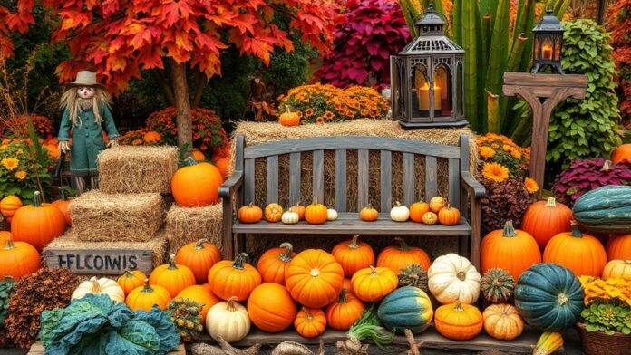 fall vegetable garden decor ideas