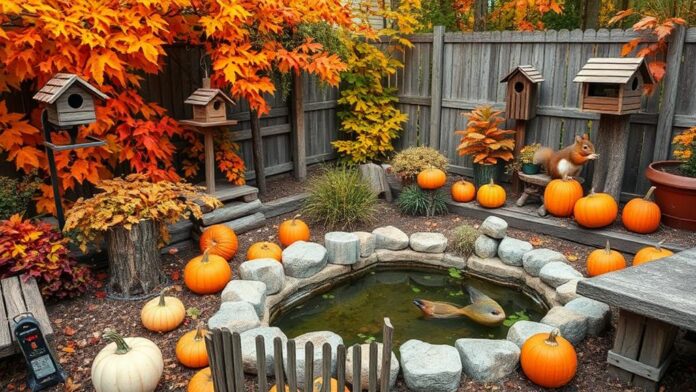 fall wildlife habitat decor ideas