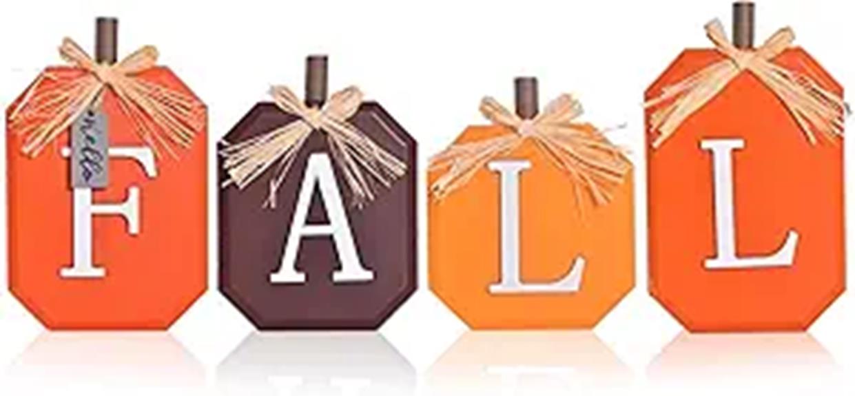 fall wooden pumpkin decor