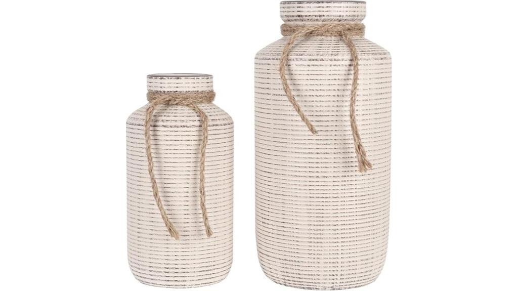 farmhouse ceramic vase set