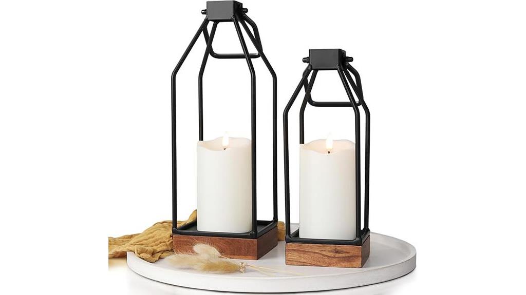 farmhouse decorative lantern set