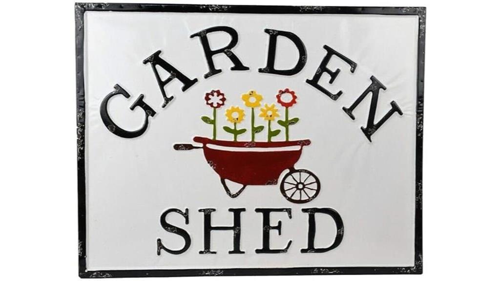 farmhouse metal garden sign