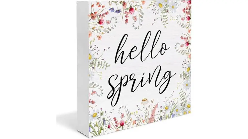 farmhouse spring wooden sign