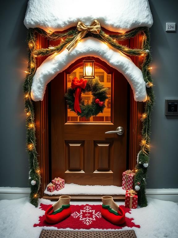 festive elf door decorations