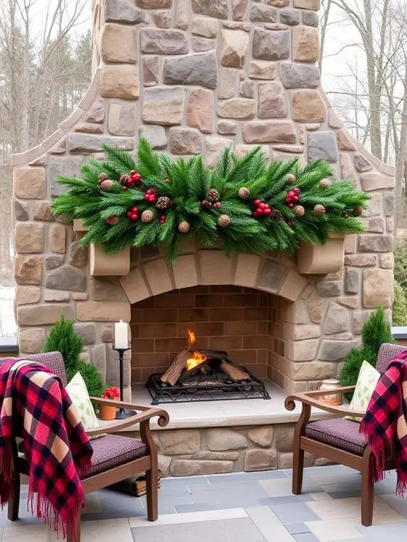 festive foliage and decorations