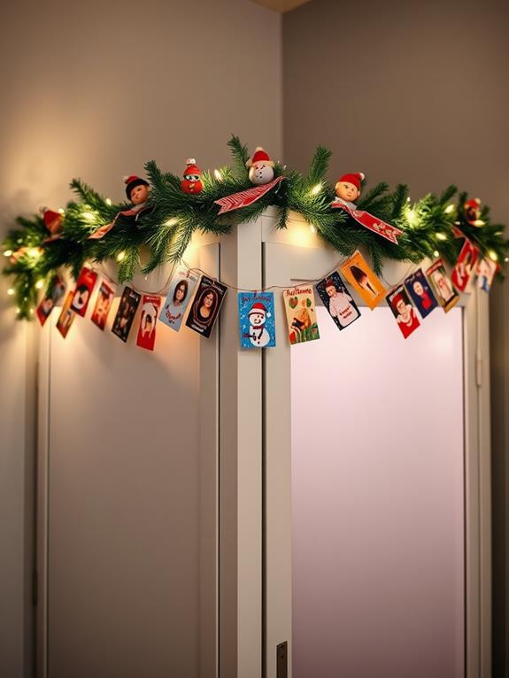 festive holiday card display