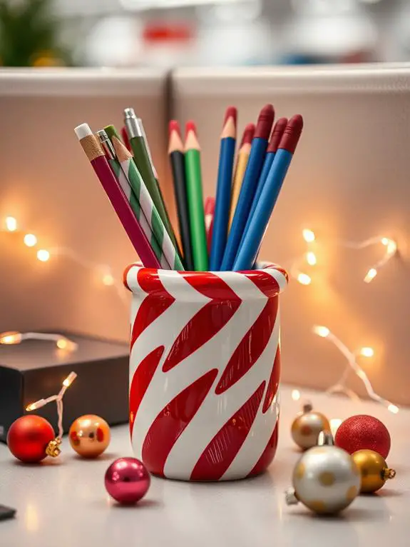 festive holiday desk organizer