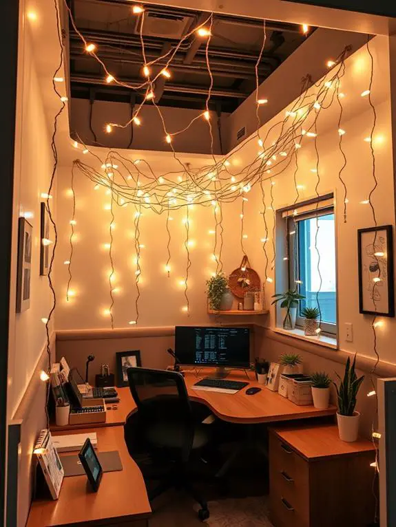 festive illuminated string lights
