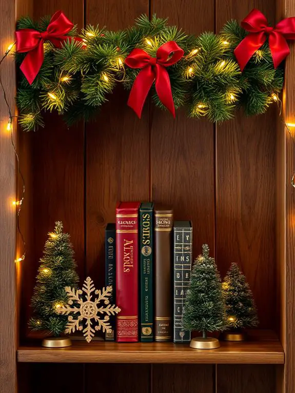 festive seasonal bookends display