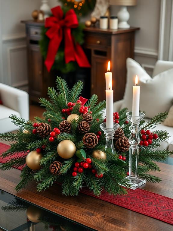 festive seasonal table decoration