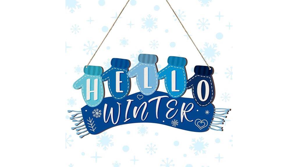 festive winter decor sign