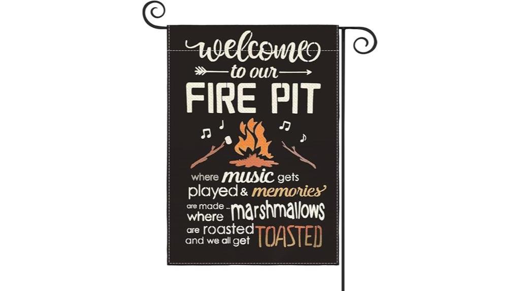 fire pit camping garden flag