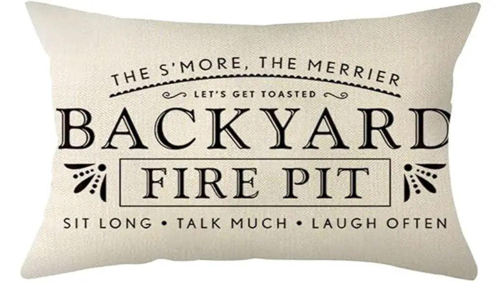 fire pit quote pillows