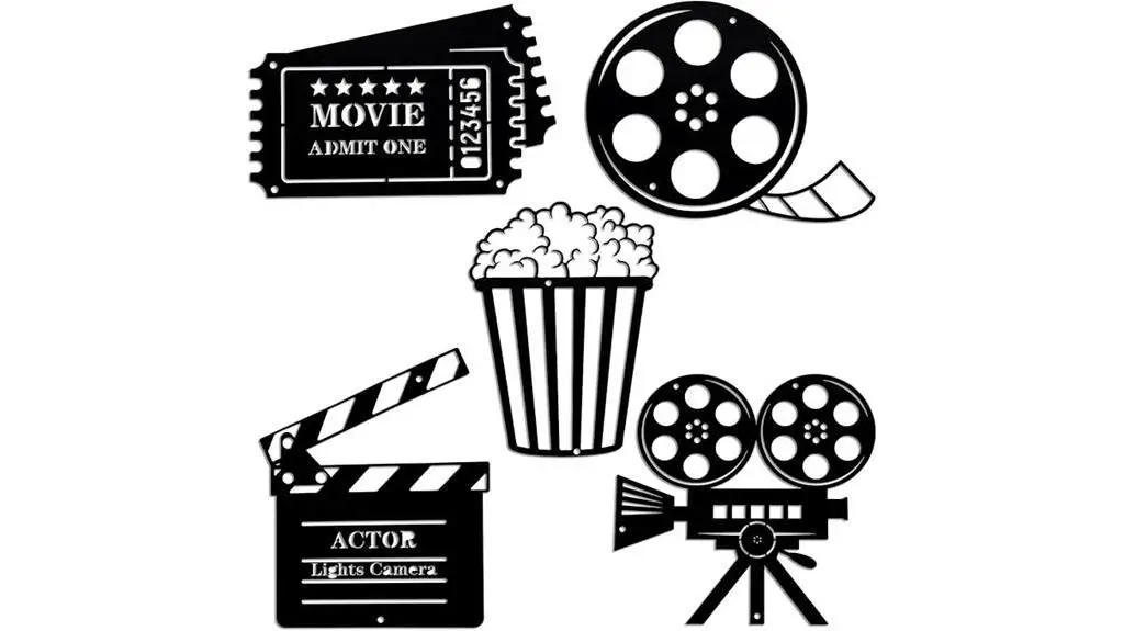 five piece movie decor set