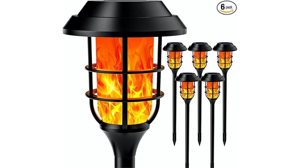 flickering flame solar lights