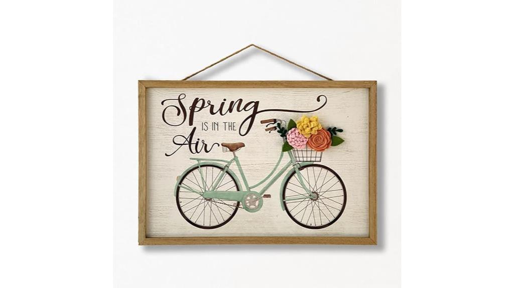 floral bicycle wall decor