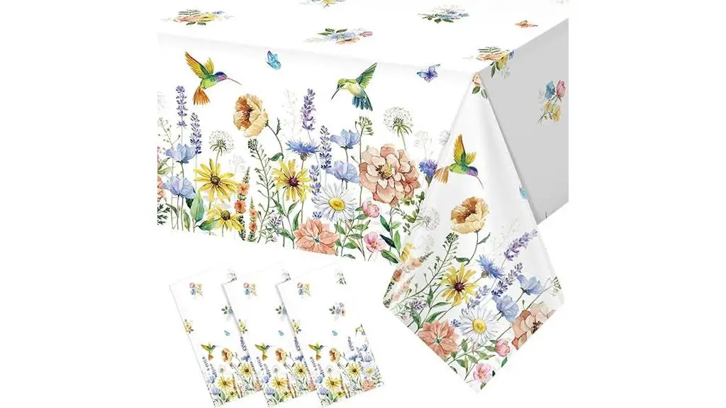 floral disposable tablecloths pack