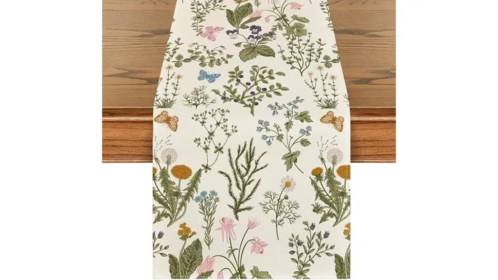 floral spring table runner