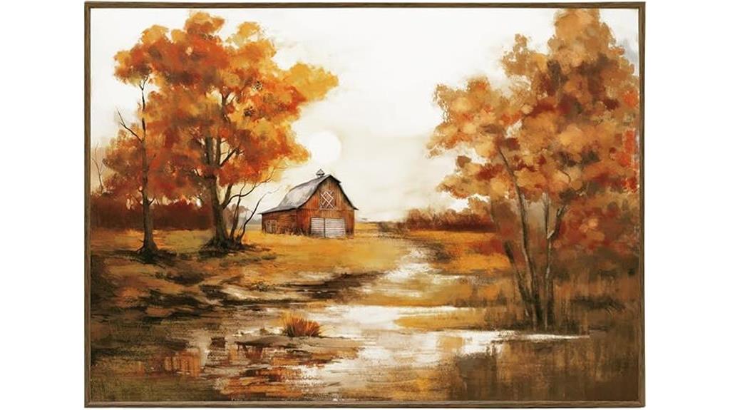 framed fall canvas art