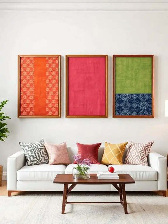 framed textile art creations