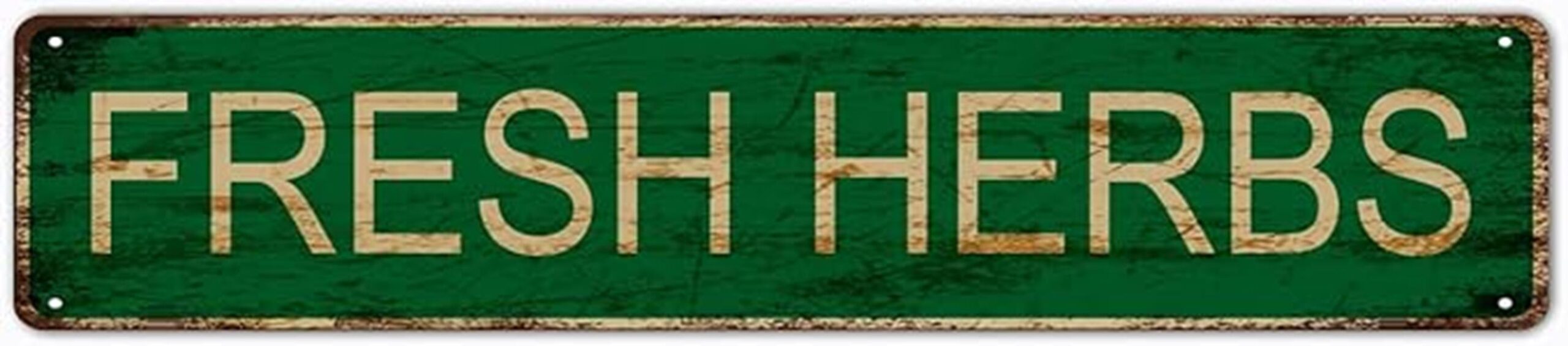 fresh herbs metal sign