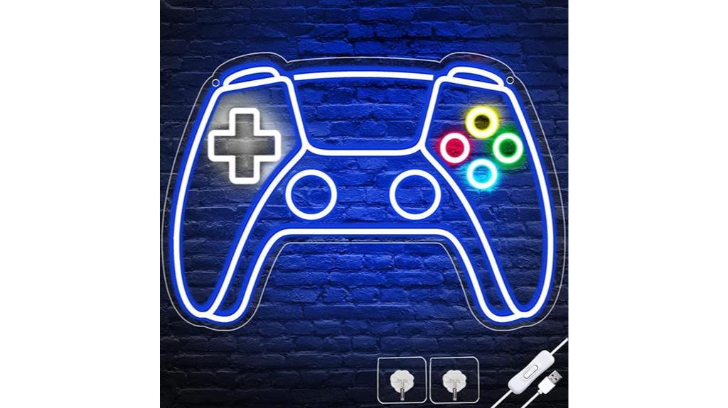 gamepad led neon decor