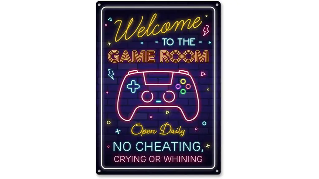 gamer wall decor sign