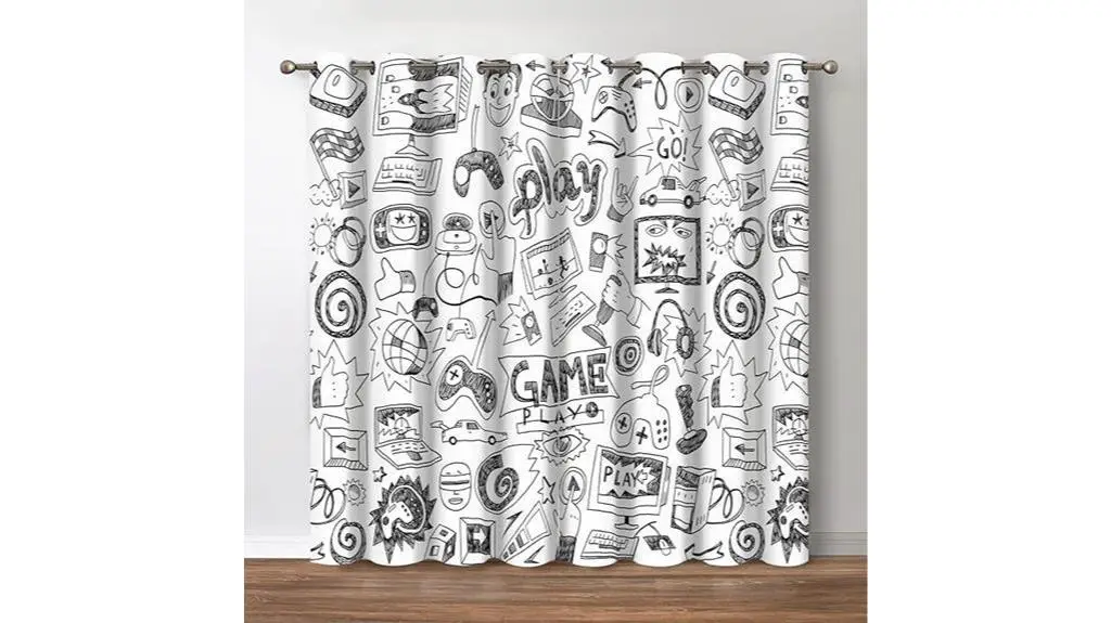 gaming themed blackout curtains