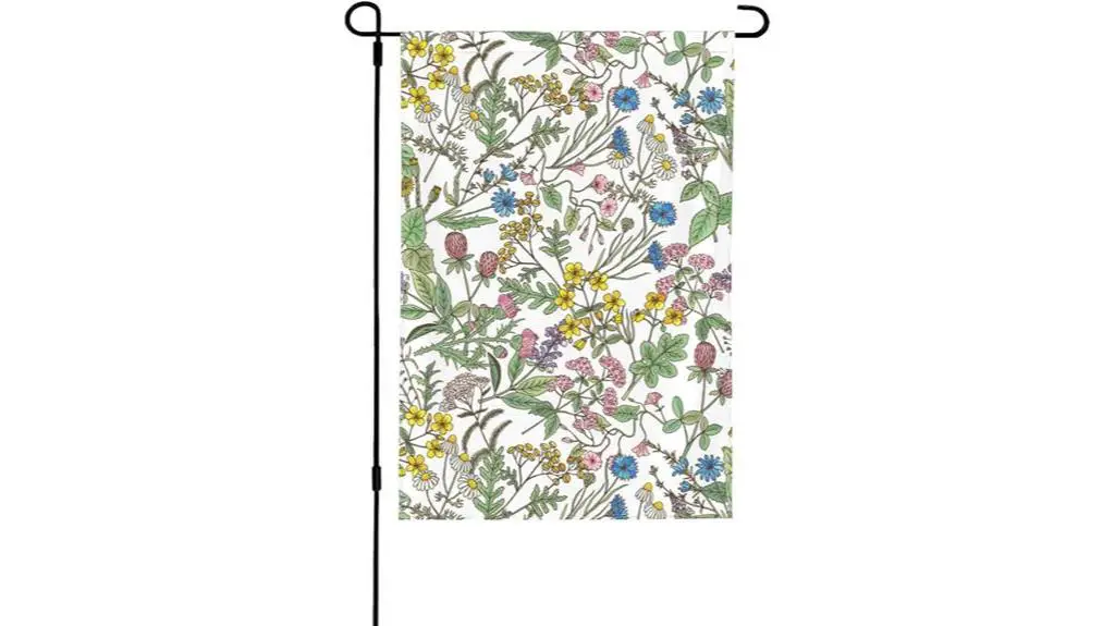 garden flag with herbs