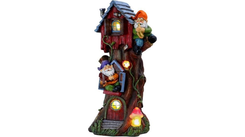 garden gnome treehouse statue