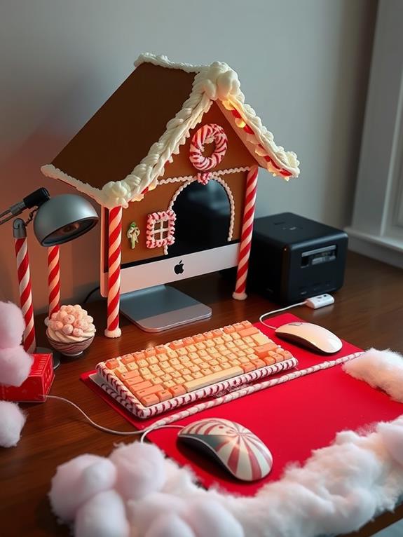 gingerbread house desk decoration