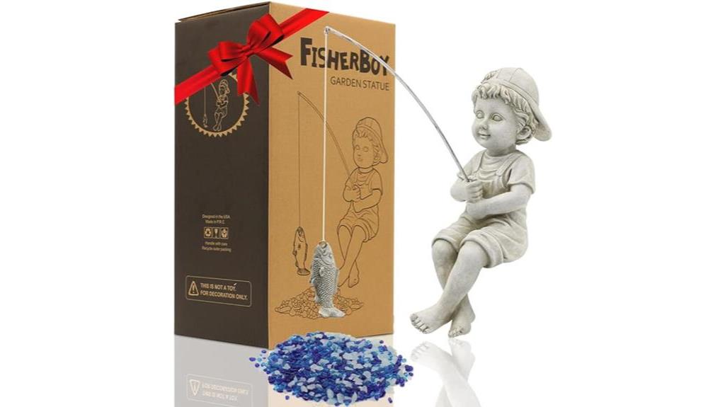 glow in dark fisherboy statue