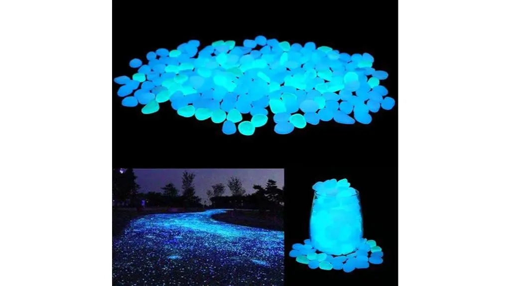 glow in the dark garden pebbles