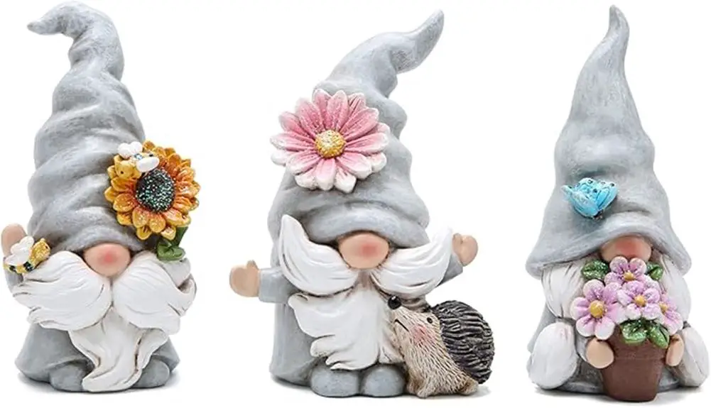 gnome garden decor set