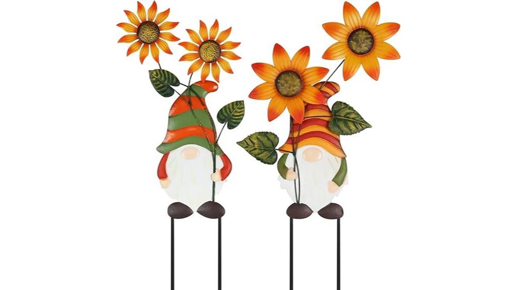 gnome garden stakes decor