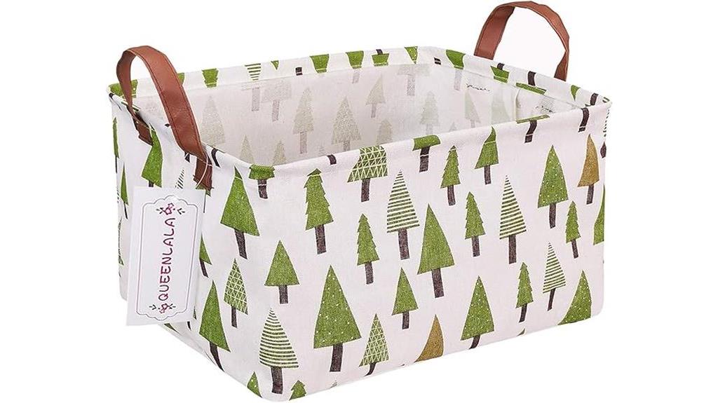 green forest laundry hamper