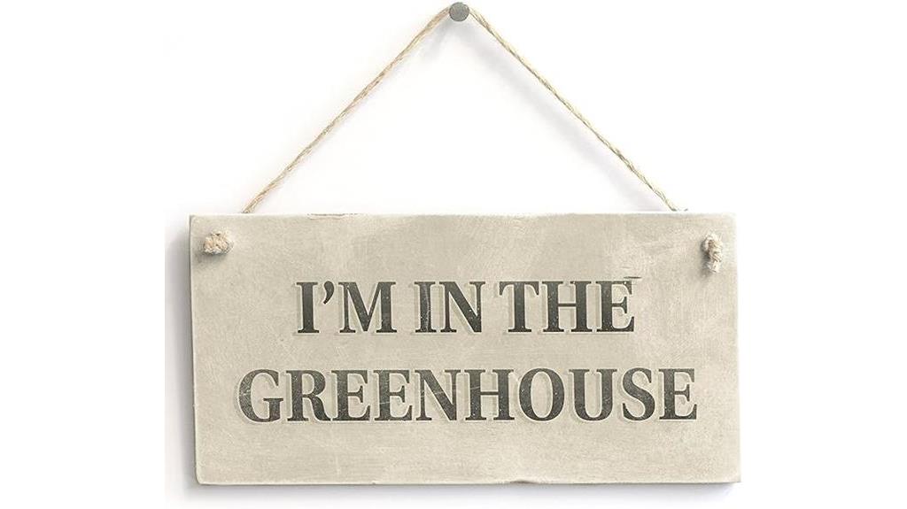 greenhouse cottage gardening sign