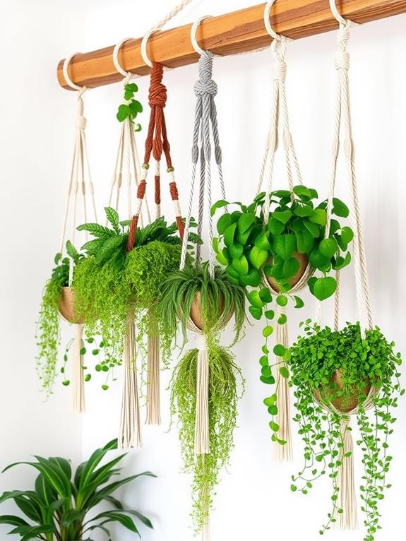 handcrafted hanging plant holders