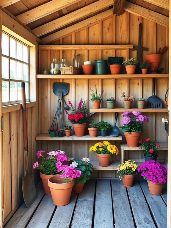 handcrafted rustic wooden shelves