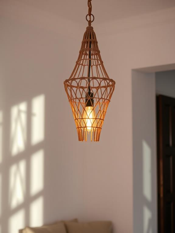 handmade macram light decor