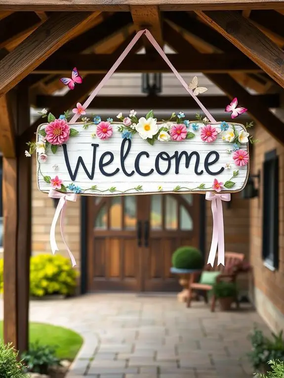 handmade rustic welcome signs