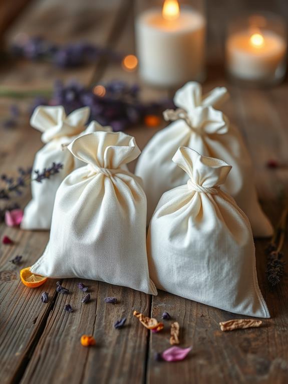 handmade scented fabric pouches