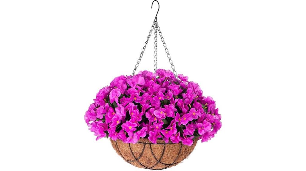 hanging basket hydrangea decor