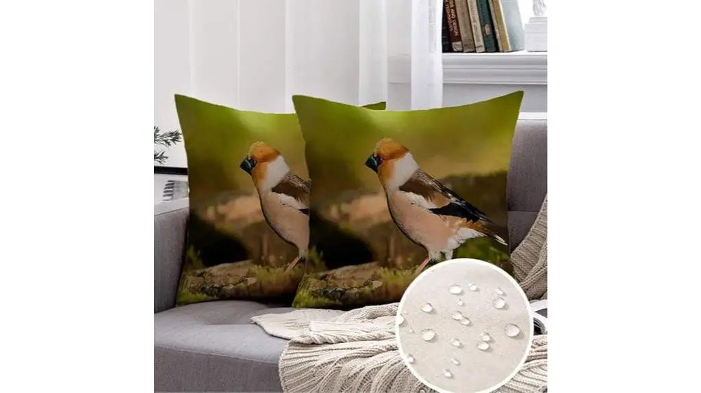 hawfinch decorative pillow covers