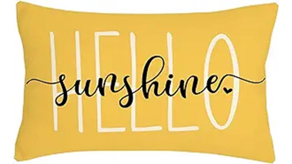 hello sunshine pillow cover