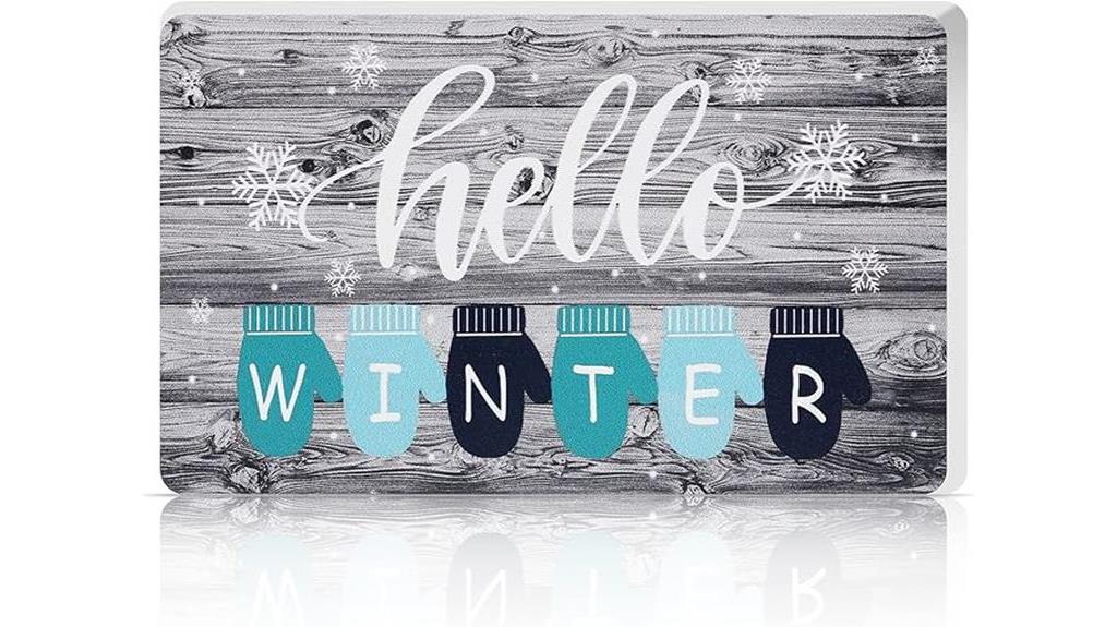 hello winter farmhouse decor