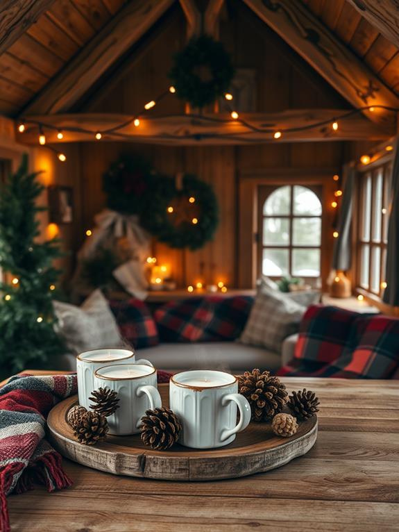 holiday drink bar setup