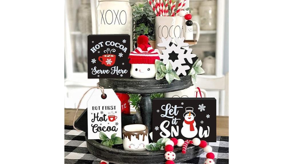 holiday hot cocoa decor set